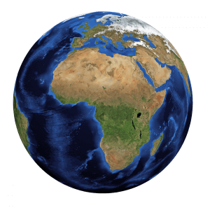 Photo du globe terrestre présent dans la page Contact de notre annuaire ésotérique.